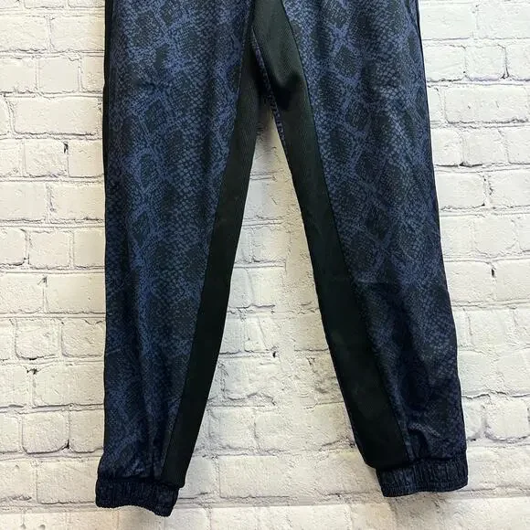 Athleta Brooklyn Jogger Blue Python Snake Print Women's 0 Workout Pockets Casual - Picture 3 of 9